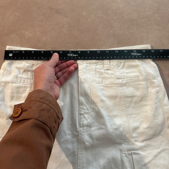 Madewell Denim Pleated Mini Skirt in Tile White • size 28 • NWT • NQ808 • white - Picture 10 of 13